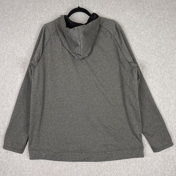UNRL Sweatshirt Mens XXL Heather Charcoal Crossover Hoodie II 2XL - Picture 4 of 6